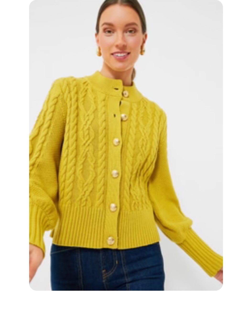 Tuckernuck Button-Front Cable Knit Sweater Cardigan